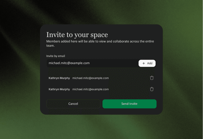 Collaborate with your team on matters, share access, and keep work organised in one place